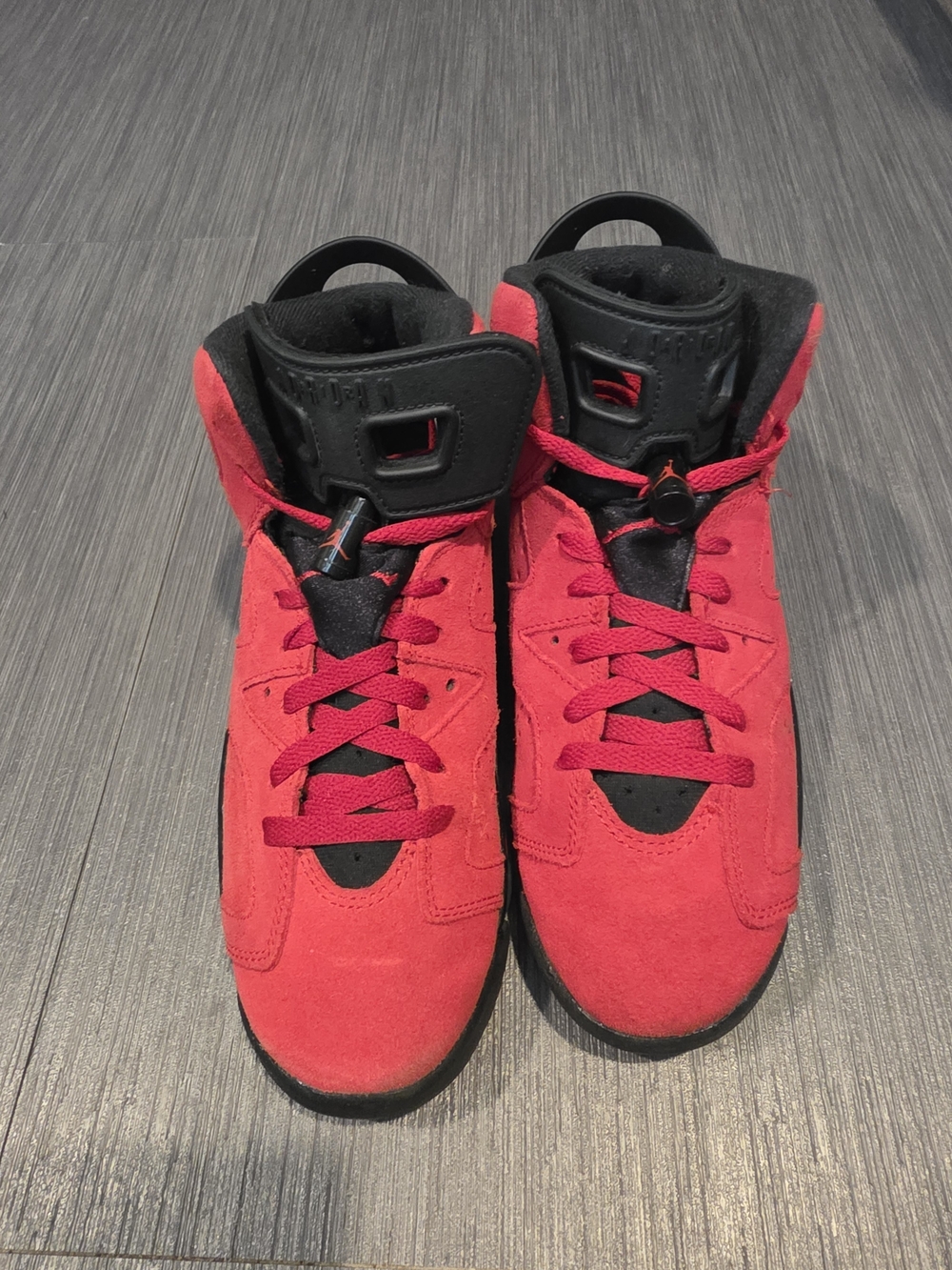 Jordan Kids Red and Black High-Top Sneakers